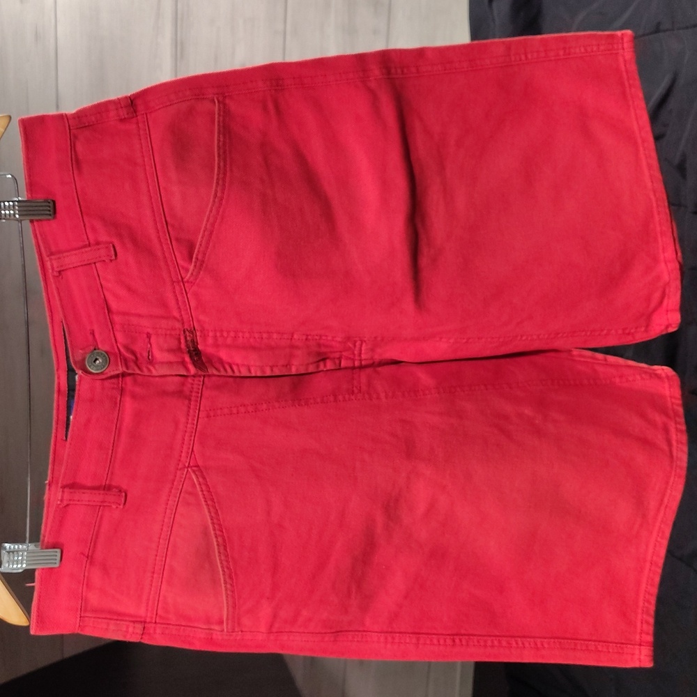 Vibrant Red Girbaud Jean Denim Shorts